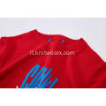 Pullover girocollo da bambino lavorato a maglia con lettere Graffiti Jacquard